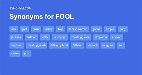 another word for fool|slang word for fool.